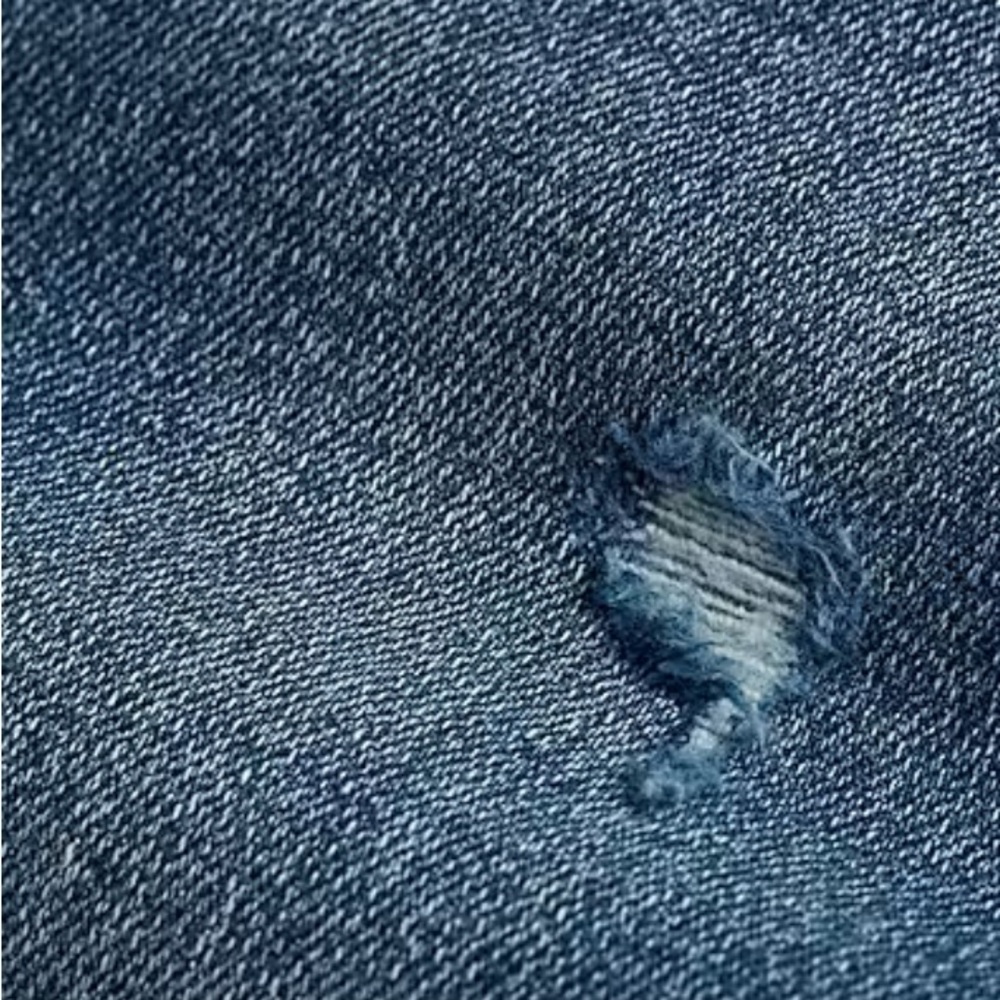 Express Mid Rise Medium Wash Ripped Skyscraper Jeans NWT - Picture 9 of 11